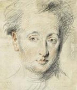 Head Of A Man by Jean-Antoine Watteau