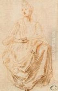 Watteau, A.
A Seated Woman Holding A Fan by Jean-Antoine Watteau