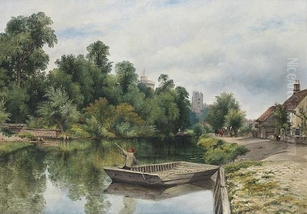 Winchester Tower, Windsor, From Thethames - view 1