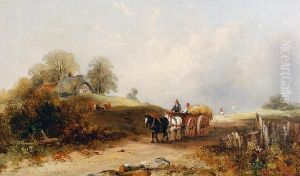 A Haywain On A Lane Near Norwich
