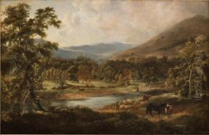 Landskap Med Boskap Och Herdar by Frederick Waters Watts