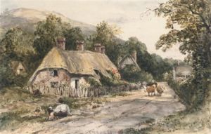 The Village Of Bonchurch, Isle Of Wight by Frederick Waters Watts