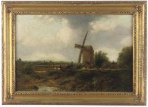 A Windmill In A Landscape A Windmill In A Landscape