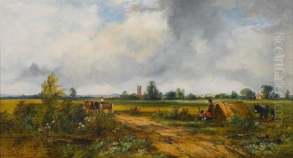 A View Near Canterbury With A Gypsy Encampment In The Foreground - view 1
