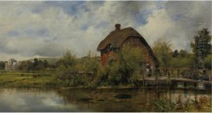 The Old Mill Stream Cottage by Frederick Waters Watts