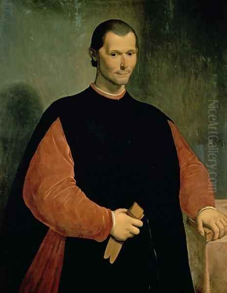 Portrait of Niccolo Machiavelli 1469-1527 by Santi Di Tito