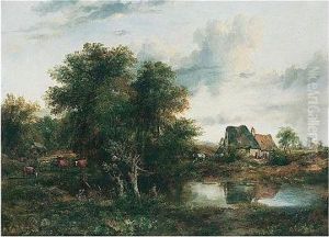 Landscape With A View Of A Cottage Landscape With A View Of A Cottage
