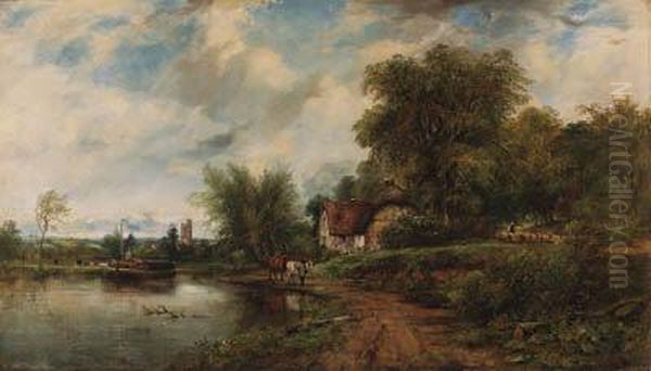View Of Shepperton And St.
Nicholas' Parish Church, With Sheppertonmanor House In The Foreground - view 1