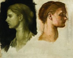 Two Studies Of Long Mary by George Frederick Watts