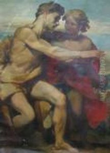 Figures In A Classical Landscape by George Frederick Watts