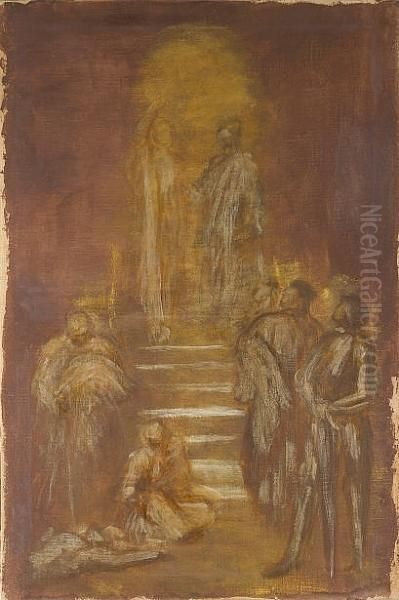 Composition Sketch, Possibly A Study For 'the House Of Life"" Fresco Scheme - view 1