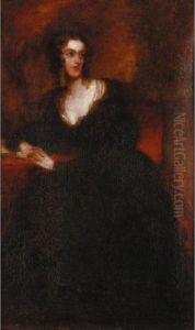 Portrait Of A Lady In Black by George Frederick Watts
