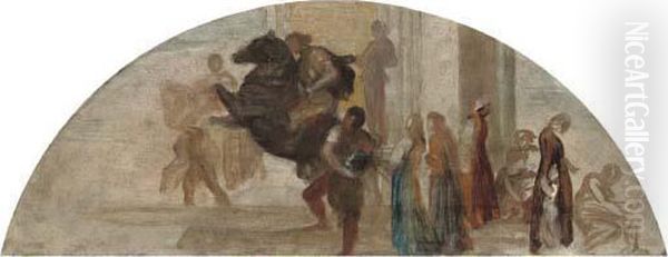 Composition Sketch For An Unexecuted Mural - view 1