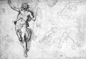 Studies For The Resurrection Of Christ by Santi Di Tito