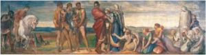 Coriolanus (recto)), Cartoon For
 Achilles Watching Briseis Led Away From His Tent (verso) by George Frederick Watts