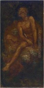 Monochrome Study For Artmis And Hyperion by George Frederick Watts