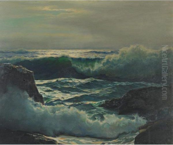 Rocks And Waves, Massachusetts Coast - view 1