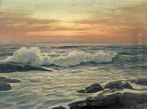Seascape At Sunrise by Frederick Judd Waugh