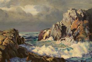 Rocky Coastal Inlet by Frederick Judd Waugh