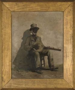 Playin' Da Banjo Blues by Frederick Judd Waugh
