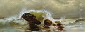Waves Crashing Onshore by Frederick Judd Waugh