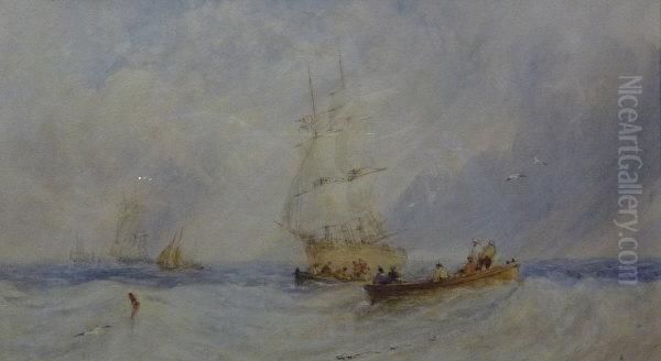 Vessels At Sea Off Whitby - view 1