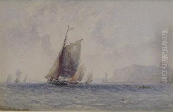Fishing Boats Off Whitby - view 1