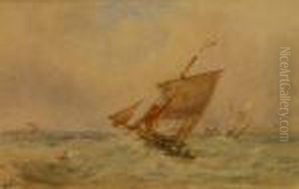Fishing Boats Off Whitby - view 1