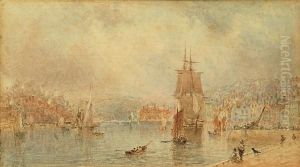 Whitby Harbour by George Weatherill