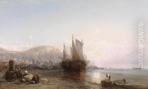 Coastallandscape With Fishing Boats - view 1