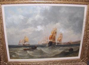Fishing Boats Off The Coast