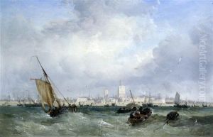 Shipping Off The Dutch Coast by James Webb