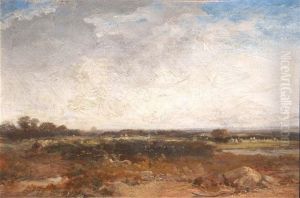 Landscape With Harvesting by James Webb