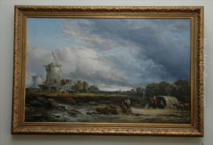 Coastal View With Figures by James Webb