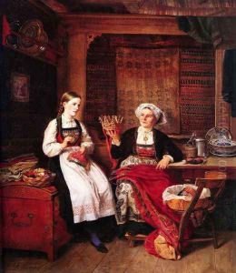 Bestemors Brudekrone (Grandmother's Bridal Crown) by Adolph Tidemand
