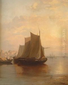 Arab Fishing Boat On An Estuary Lateafternoon
Attributed To James Webb by James Webb