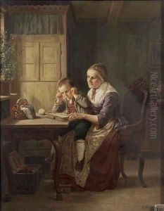 Grannys Darling, 1861 by Adolph Tidemand
