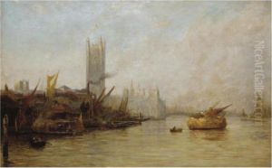 A View Of Westminster by James Webb