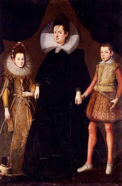 Portrait Of A Mother And Her Two Children - view 1