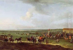 The Round Course at Newmarket, Preparing for the Kings Plate, c.1725