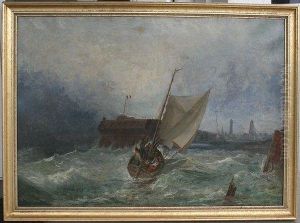 Maritime Scene Of The Stormy Cornish Coast