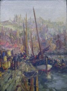 The Fish Quay Whitby by William Edward Webb