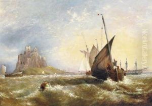 Shipping Near St Michael's Mount In Penwith, Cornwall