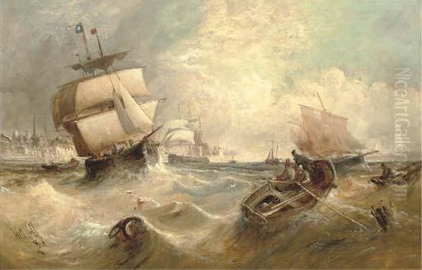 Shipping Vessels Off The Coast - view 1