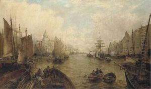 Shipping On The Thames by William Edward Webb