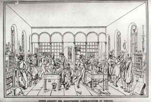 View of the chemistry laboratory of Baron Justus von Liebig 1803-73 at Giessen by Carl Friedrich Wilhelm Trautschold