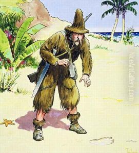 Robinson Crusoe, from Peeps into the Past, published c.1900