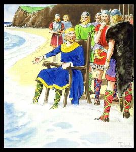 King Canute c.995-1035 from Peeps into the Past, published c.1900