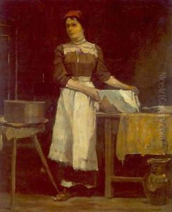 Bolting Girl c. 1900 by Janos Tornyai