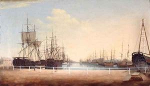 A West View of the New Dock at Kingston upon Hull by Robert Thew